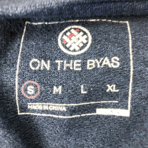 On The Byas Aztec Floral Mixed Print Blue Hoodie Size Small - Picture 6 of 6